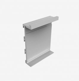 3. Aluminium profiles for flush to the wall skirting (50 mm)