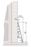 5.DELTA grindjuosčių profiliai (BALTI/JUODI) 50 mm aukščio