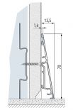 6.DELTA grindjuosčių profiliai (BALTI/JUODI) 70 mm aukščio